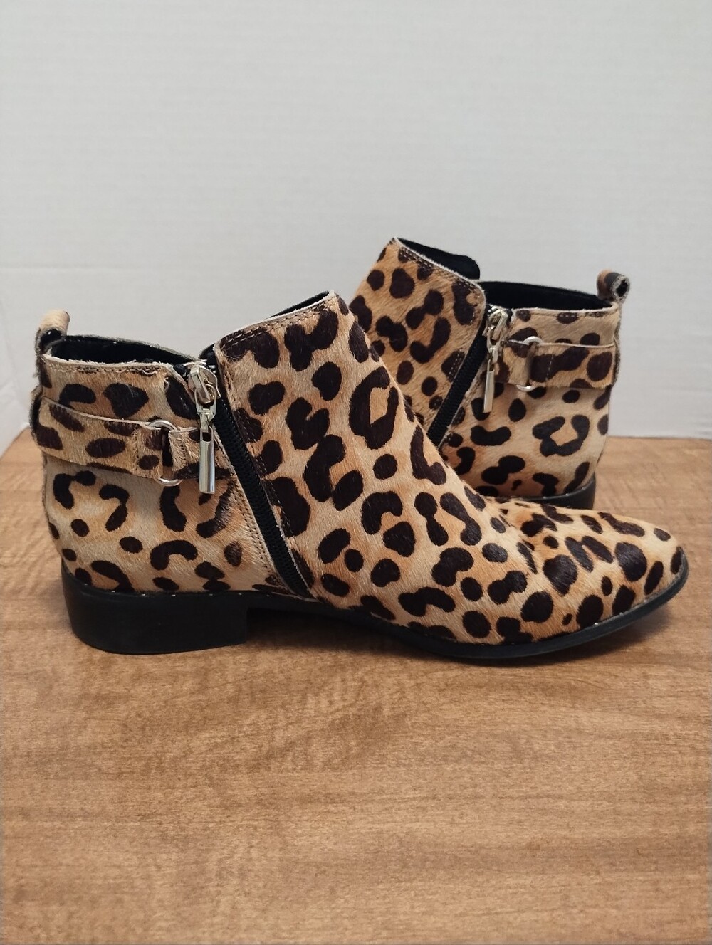 Steve Madden Leopard Print Women’s Ankle Boots - Tan/Black